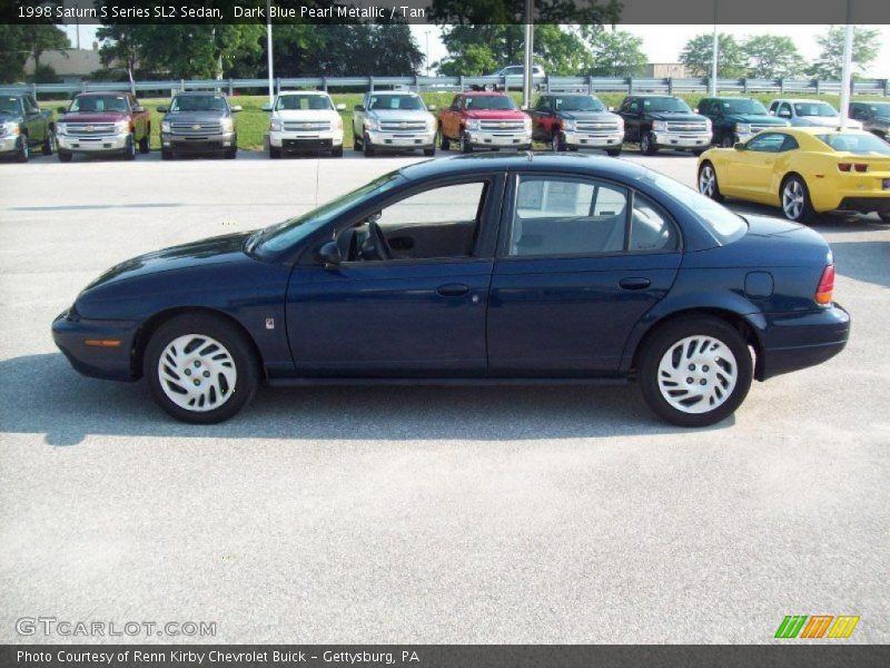 Dark Blue Pearl Metallic / Tan 1998 Saturn S Series SL2 Sedan