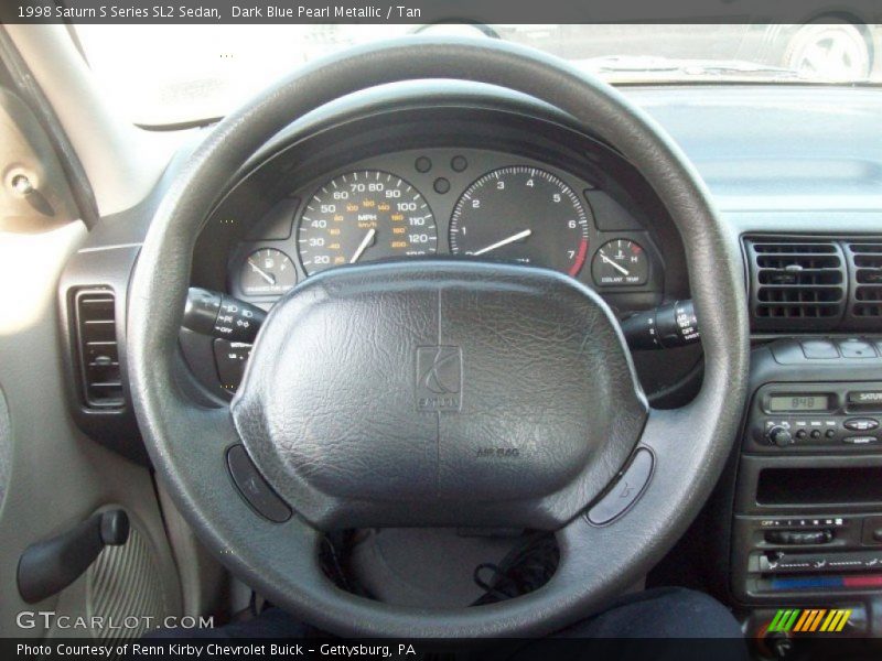 Dark Blue Pearl Metallic / Tan 1998 Saturn S Series SL2 Sedan