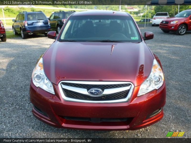 Ruby Red Pearl / Off-Black 2011 Subaru Legacy 2.5i Premium