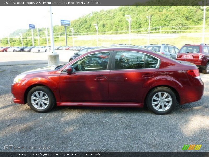 Ruby Red Pearl / Off-Black 2011 Subaru Legacy 2.5i Premium