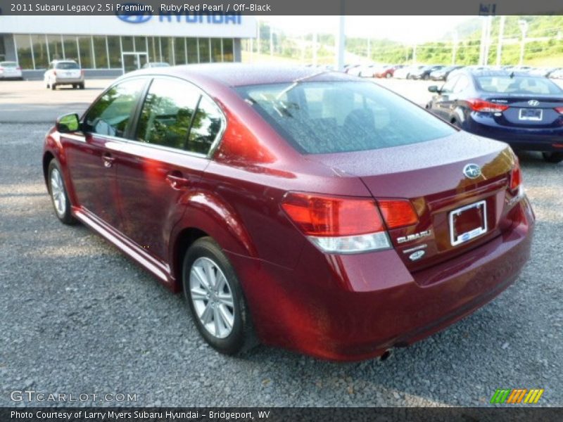 Ruby Red Pearl / Off-Black 2011 Subaru Legacy 2.5i Premium