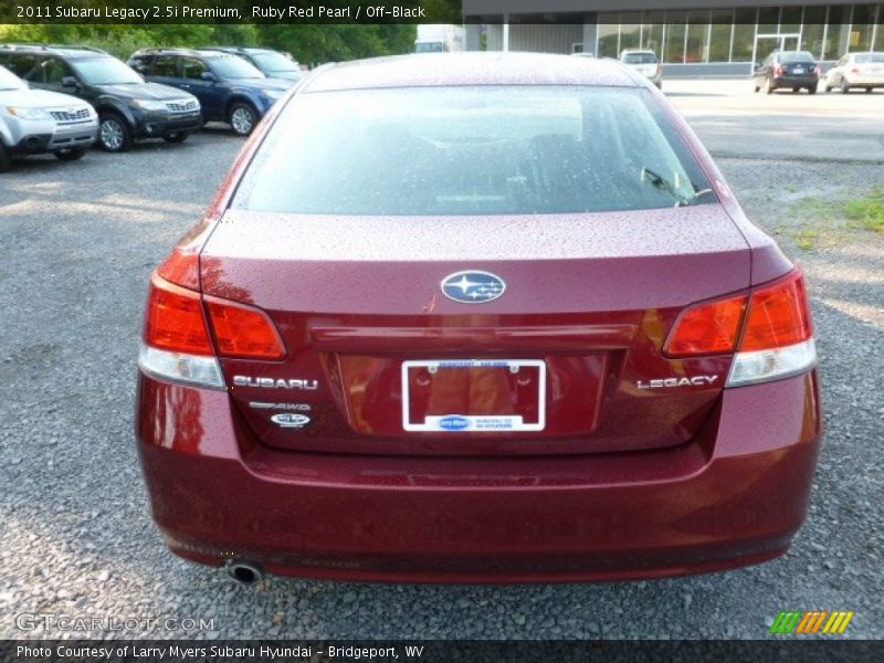 Ruby Red Pearl / Off-Black 2011 Subaru Legacy 2.5i Premium