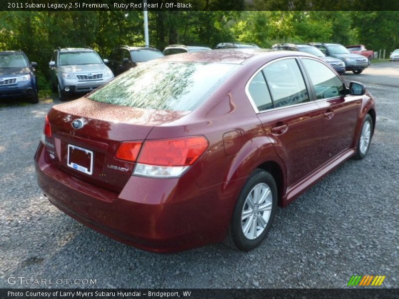 Ruby Red Pearl / Off-Black 2011 Subaru Legacy 2.5i Premium