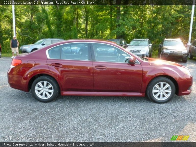 Ruby Red Pearl / Off-Black 2011 Subaru Legacy 2.5i Premium