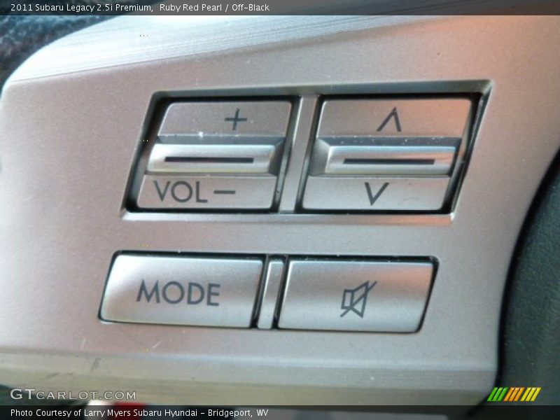 Ruby Red Pearl / Off-Black 2011 Subaru Legacy 2.5i Premium