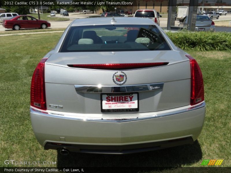 Radiant Silver Metallic / Light Titanium/Ebony 2012 Cadillac CTS 3.0 Sedan