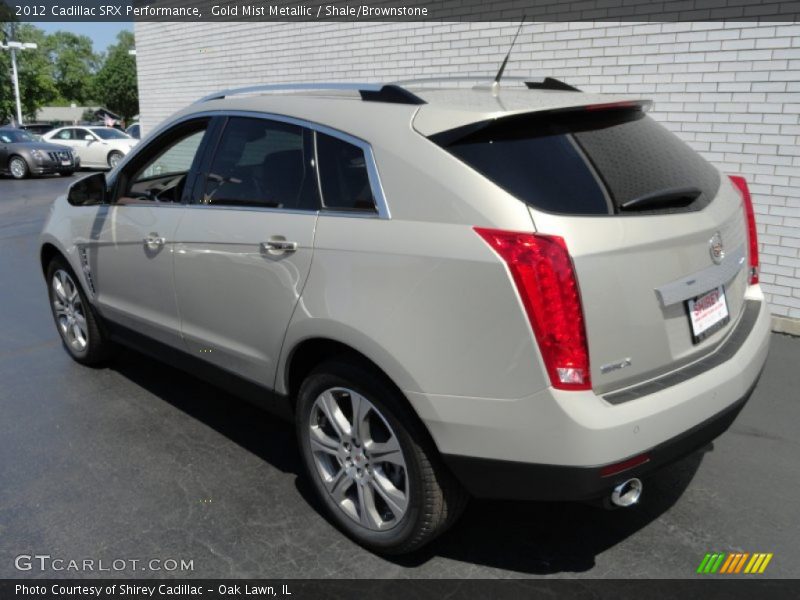 Gold Mist Metallic / Shale/Brownstone 2012 Cadillac SRX Performance