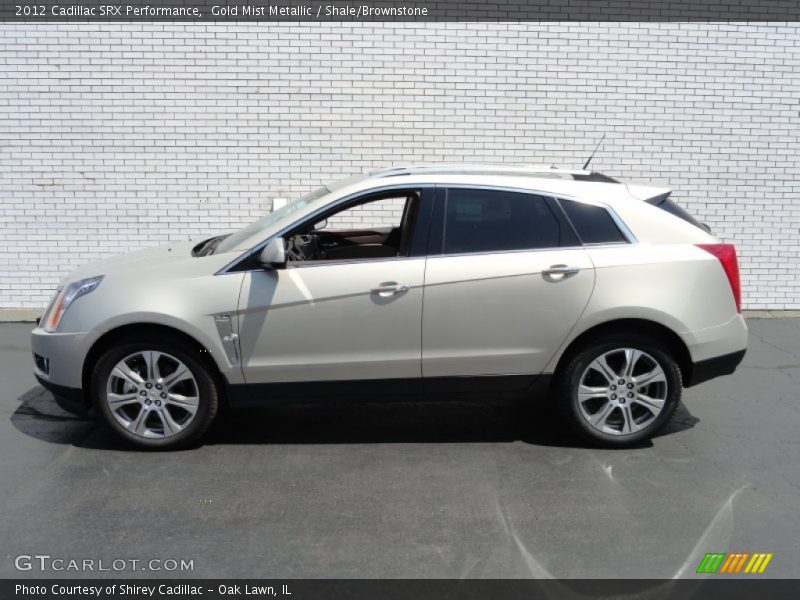 Gold Mist Metallic / Shale/Brownstone 2012 Cadillac SRX Performance