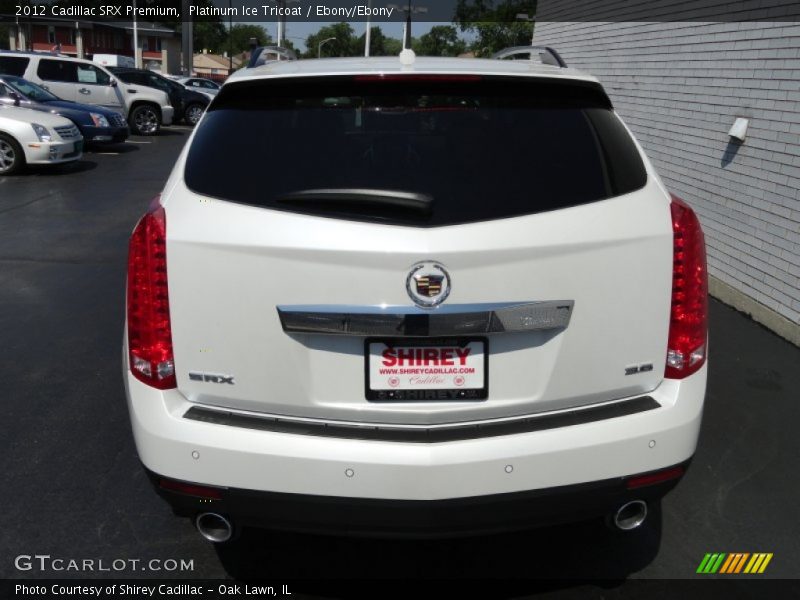 Platinum Ice Tricoat / Ebony/Ebony 2012 Cadillac SRX Premium