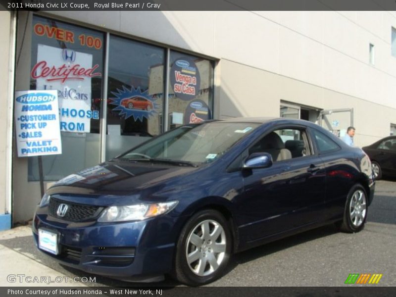 Royal Blue Pearl / Gray 2011 Honda Civic LX Coupe