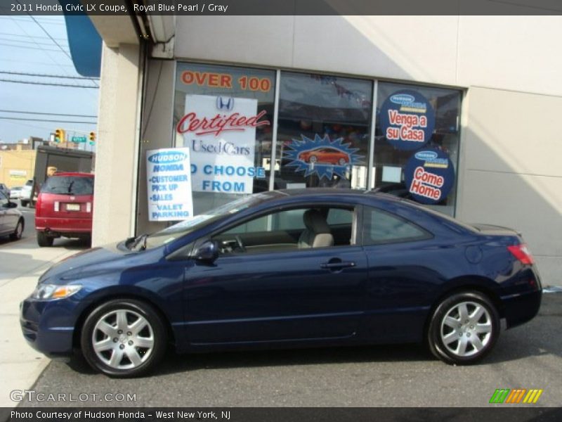 Royal Blue Pearl / Gray 2011 Honda Civic LX Coupe