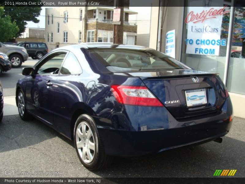 Royal Blue Pearl / Gray 2011 Honda Civic LX Coupe