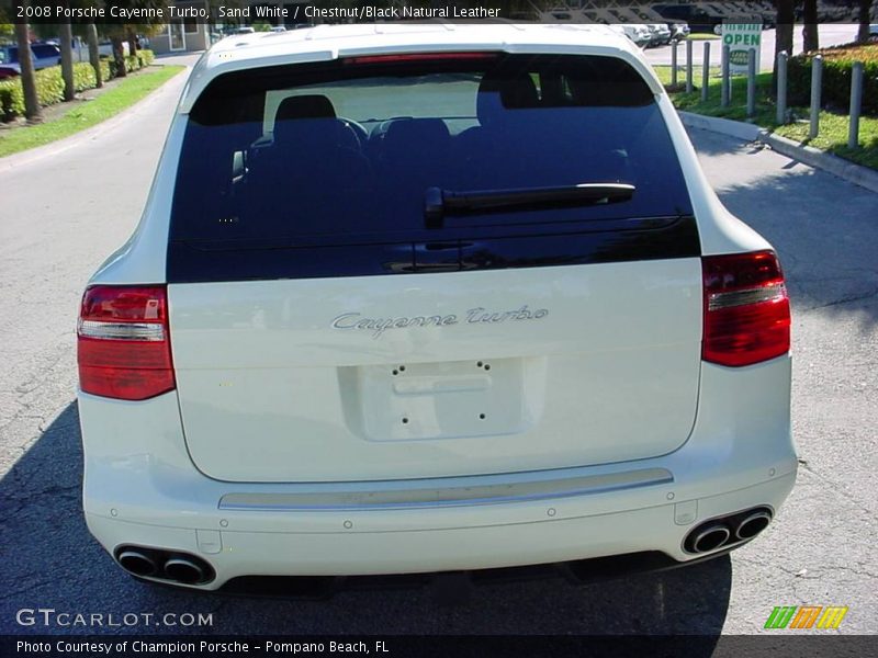 Sand White / Chestnut/Black Natural Leather 2008 Porsche Cayenne Turbo