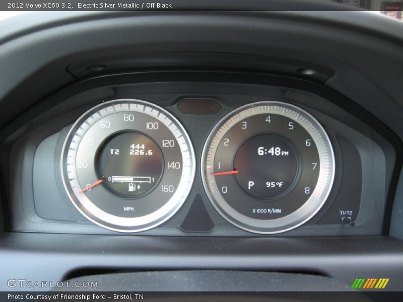 Electric Silver Metallic / Off Black 2012 Volvo XC60 3.2