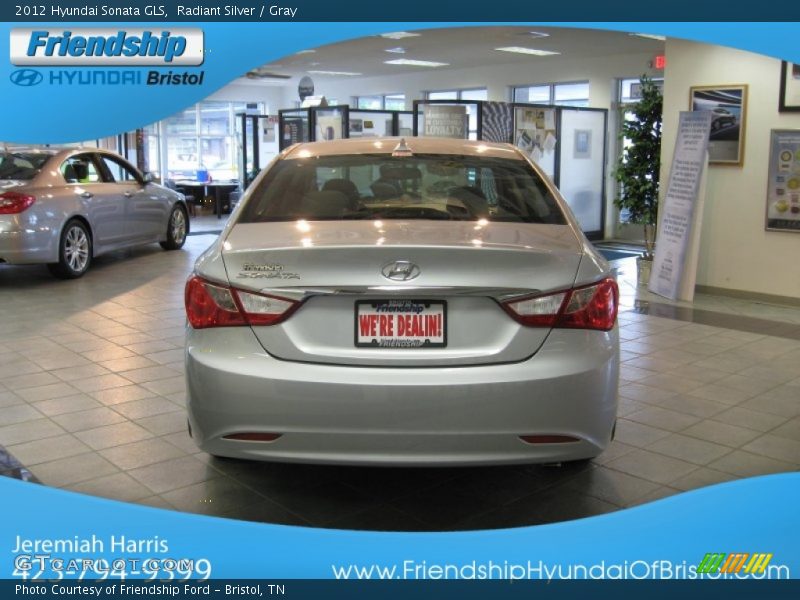 Radiant Silver / Gray 2012 Hyundai Sonata GLS
