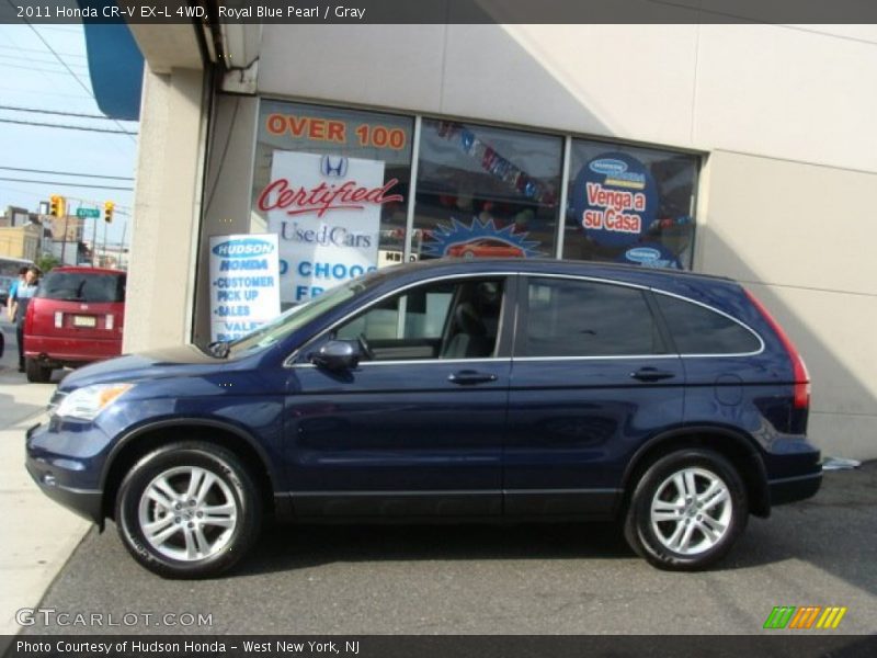 Royal Blue Pearl / Gray 2011 Honda CR-V EX-L 4WD
