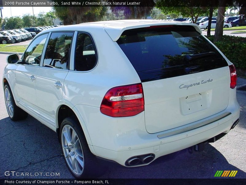 Sand White / Chestnut/Black Natural Leather 2008 Porsche Cayenne Turbo