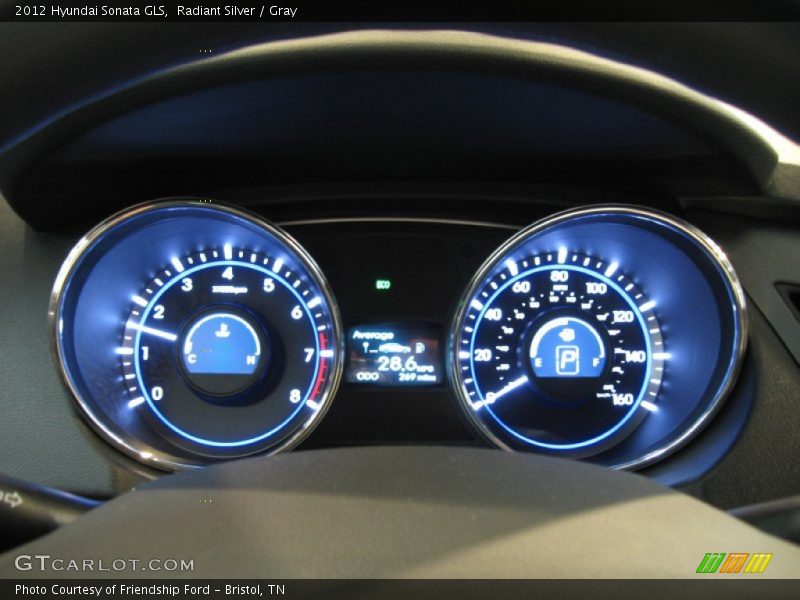 Radiant Silver / Gray 2012 Hyundai Sonata GLS