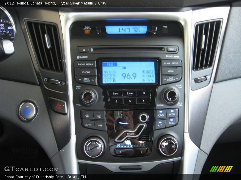 Hyper Silver Metallic / Gray 2012 Hyundai Sonata Hybrid