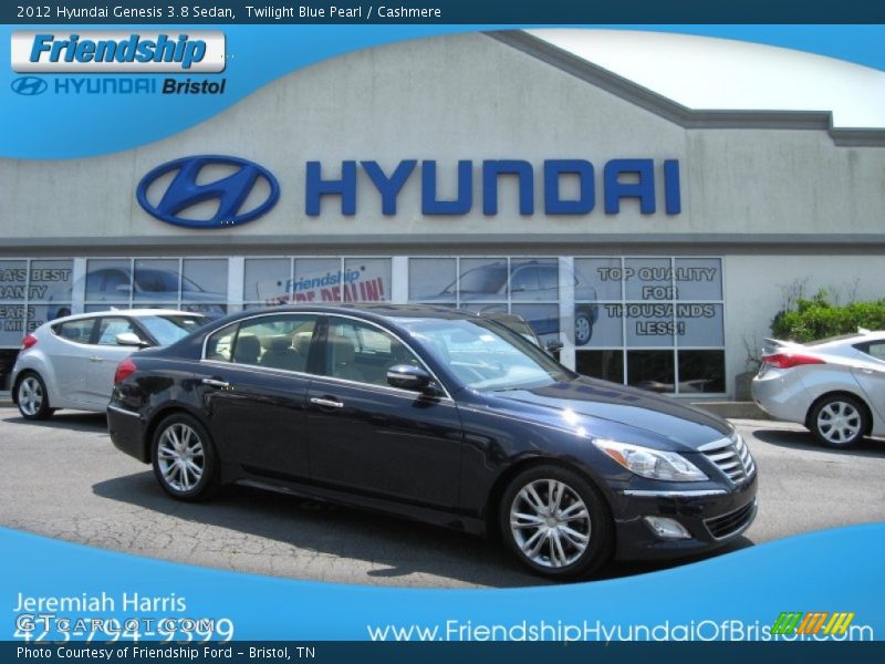 Twilight Blue Pearl / Cashmere 2012 Hyundai Genesis 3.8 Sedan