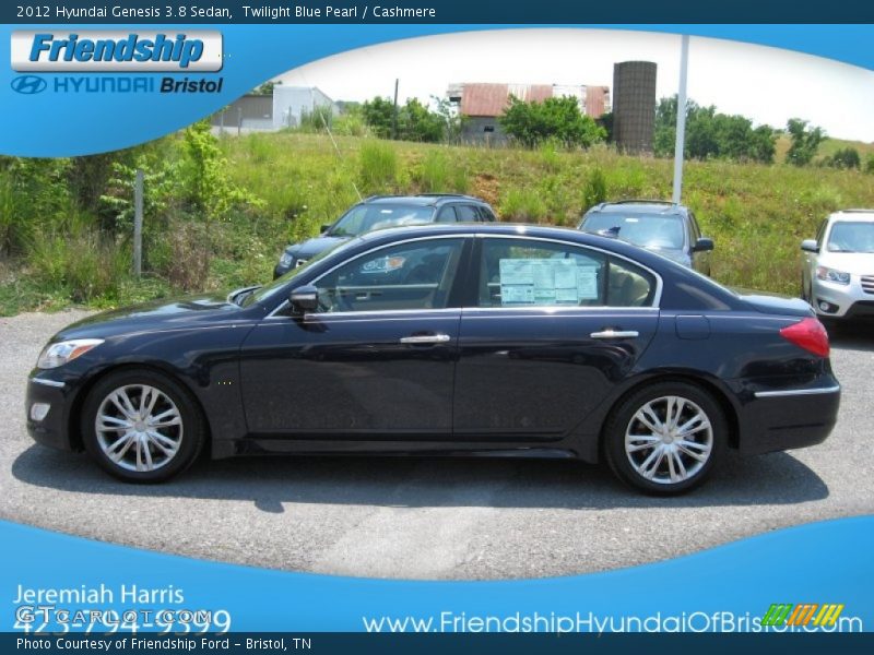 Twilight Blue Pearl / Cashmere 2012 Hyundai Genesis 3.8 Sedan
