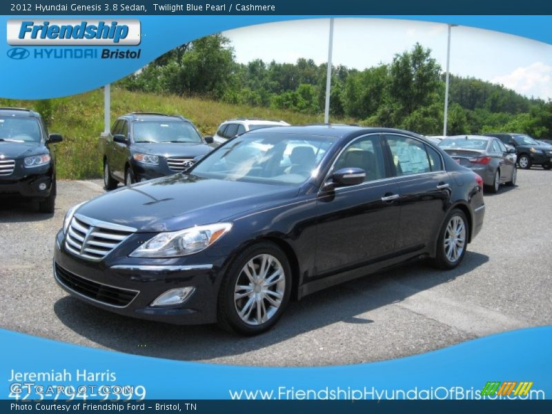Twilight Blue Pearl / Cashmere 2012 Hyundai Genesis 3.8 Sedan