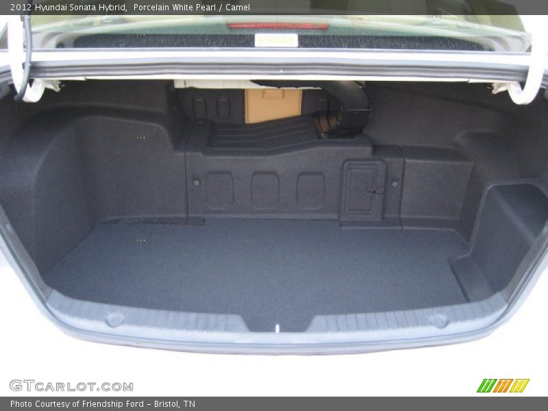 Porcelain White Pearl / Camel 2012 Hyundai Sonata Hybrid