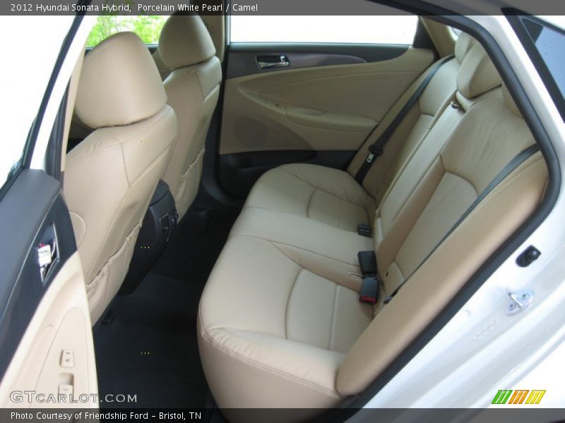 Porcelain White Pearl / Camel 2012 Hyundai Sonata Hybrid