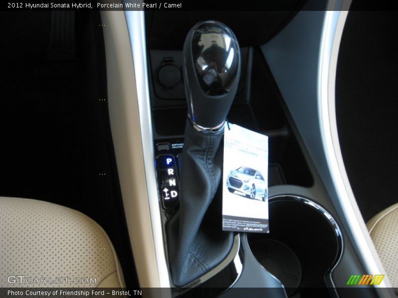 Porcelain White Pearl / Camel 2012 Hyundai Sonata Hybrid