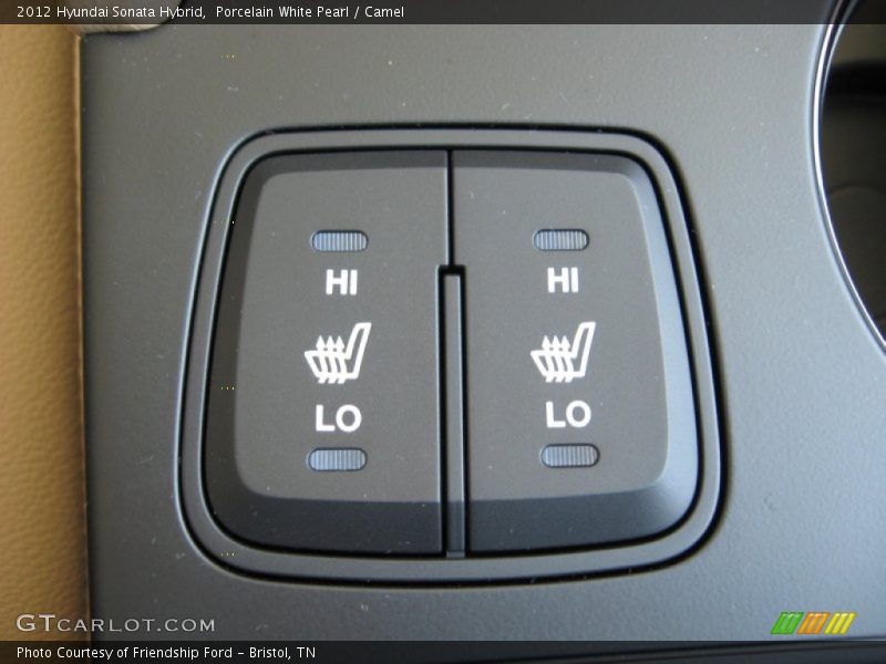 Porcelain White Pearl / Camel 2012 Hyundai Sonata Hybrid
