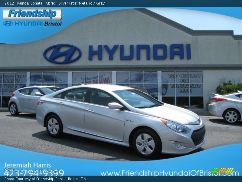 Silver Frost Metallic / Gray 2012 Hyundai Sonata Hybrid