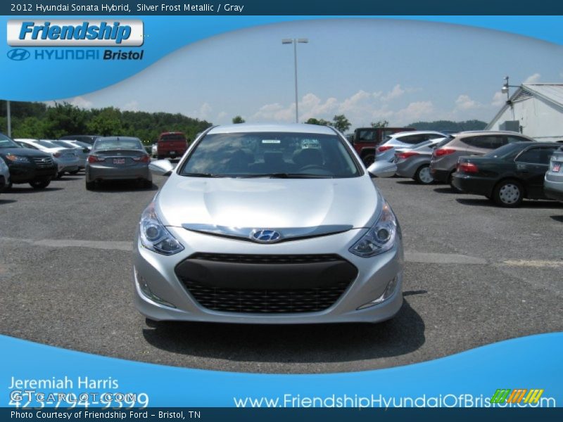 Silver Frost Metallic / Gray 2012 Hyundai Sonata Hybrid