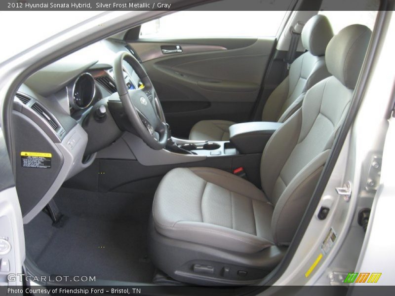 Silver Frost Metallic / Gray 2012 Hyundai Sonata Hybrid