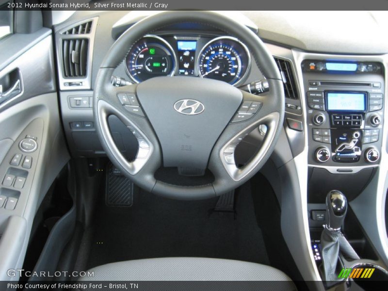 Silver Frost Metallic / Gray 2012 Hyundai Sonata Hybrid