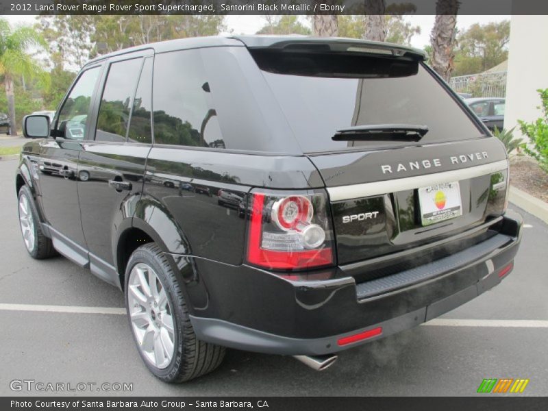 Santorini Black Metallic / Ebony 2012 Land Rover Range Rover Sport Supercharged