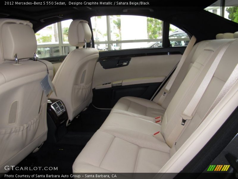 Rear Seat of 2012 S 550 Sedan