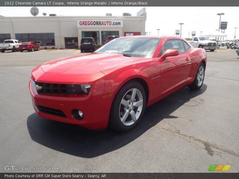 Inferno Orange Metallic / Inferno Orange/Black 2012 Chevrolet Camaro LT Coupe