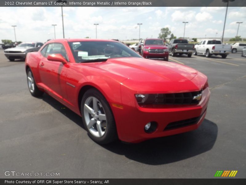 Inferno Orange Metallic / Inferno Orange/Black 2012 Chevrolet Camaro LT Coupe