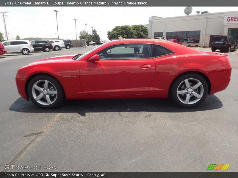 Inferno Orange Metallic / Inferno Orange/Black 2012 Chevrolet Camaro LT Coupe