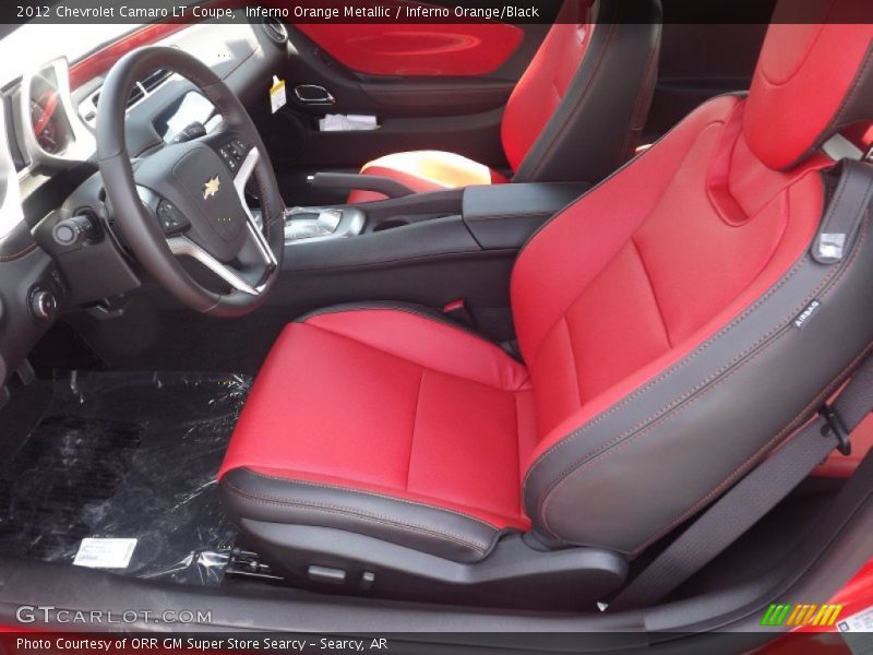 Inferno Orange Metallic / Inferno Orange/Black 2012 Chevrolet Camaro LT Coupe