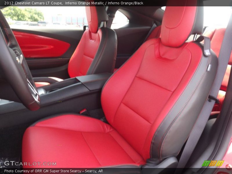 Inferno Orange Metallic / Inferno Orange/Black 2012 Chevrolet Camaro LT Coupe