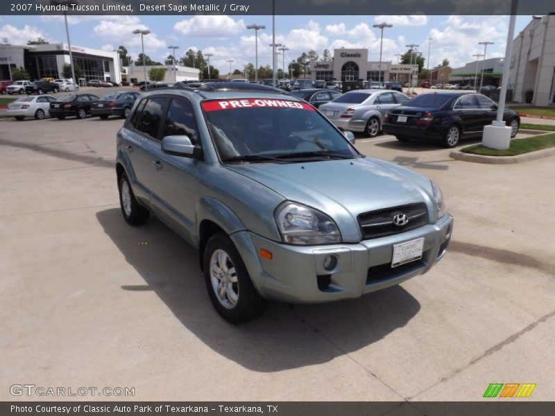Desert Sage Metallic / Gray 2007 Hyundai Tucson Limited