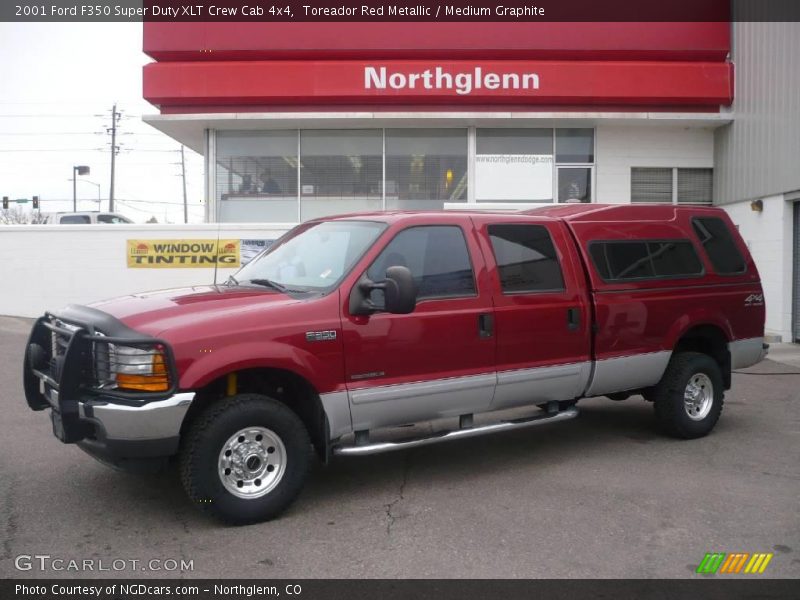 Toreador Red Metallic / Medium Graphite 2001 Ford F350 Super Duty XLT Crew Cab 4x4