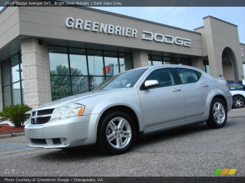 Bright Silver Metallic / Dark Slate Gray 2009 Dodge Avenger SXT