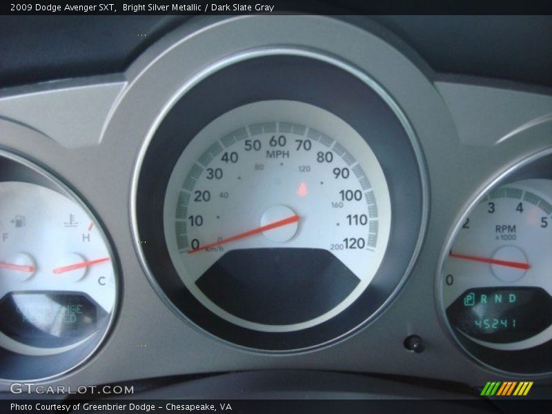 Bright Silver Metallic / Dark Slate Gray 2009 Dodge Avenger SXT