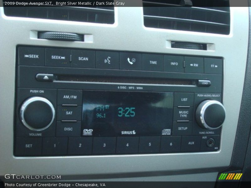 Bright Silver Metallic / Dark Slate Gray 2009 Dodge Avenger SXT