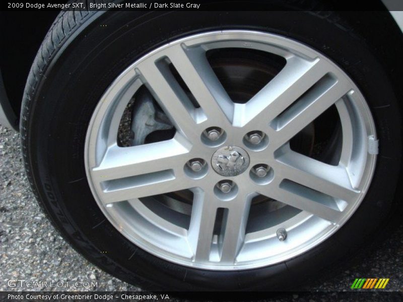 Bright Silver Metallic / Dark Slate Gray 2009 Dodge Avenger SXT