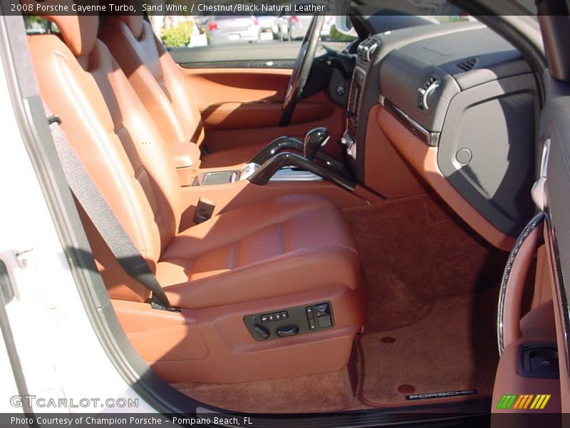 Sand White / Chestnut/Black Natural Leather 2008 Porsche Cayenne Turbo