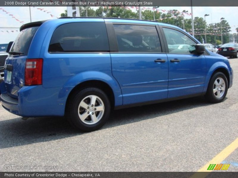 Marathon Blue Pearl / Medium Slate Gray/Light Shale 2008 Dodge Grand Caravan SE