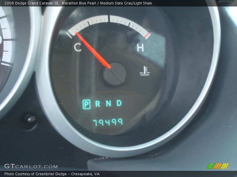 Marathon Blue Pearl / Medium Slate Gray/Light Shale 2008 Dodge Grand Caravan SE